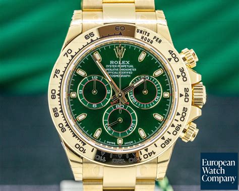 rolex gold green dial daytona|rolex daytona green 116508.